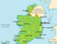 خصائص أيرلندا.  أيرلندا لفترة وجيزة.  التركيب الجيولوجي والمعادن